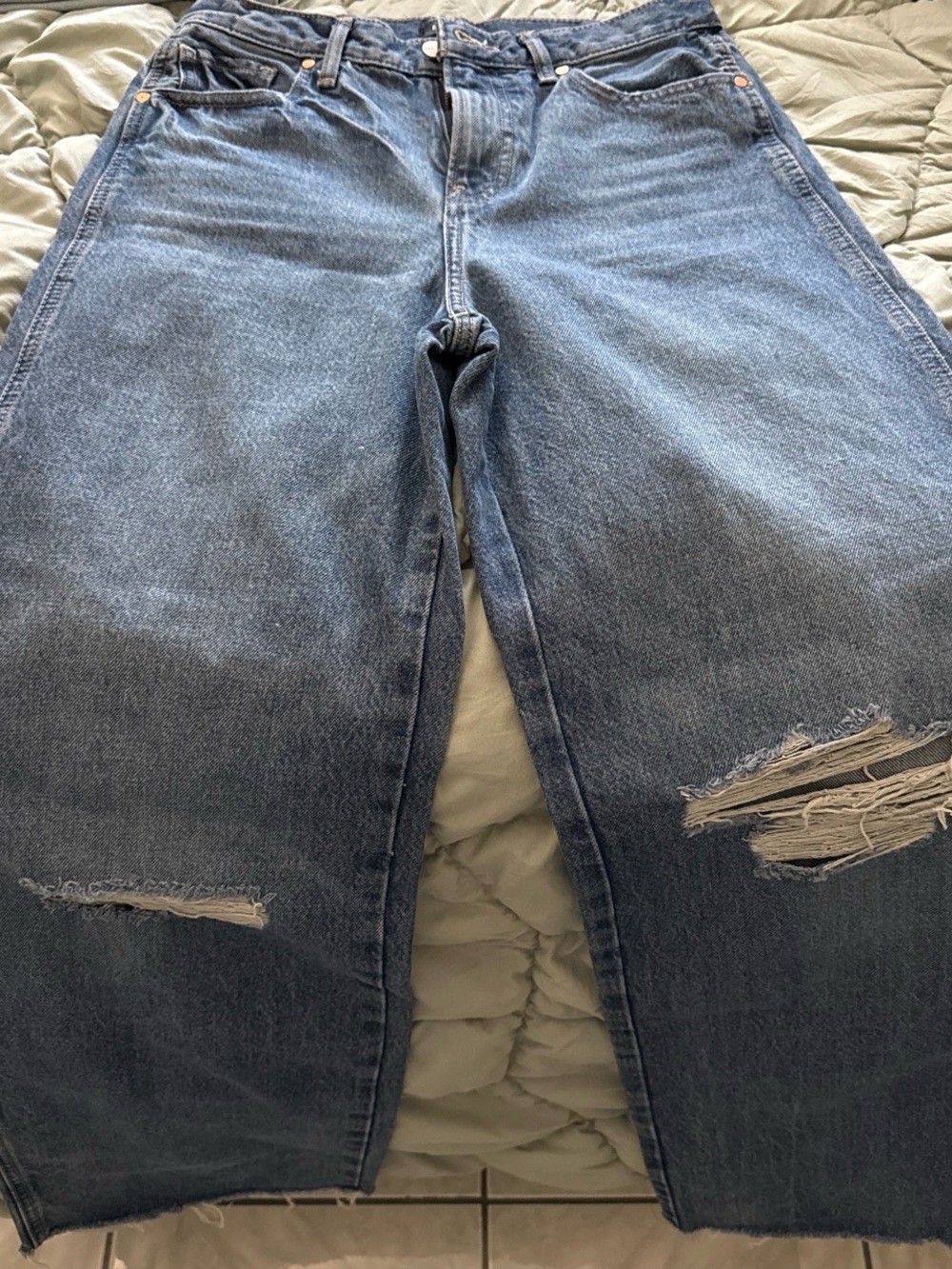 Express Medium Blue High Rise Jeans